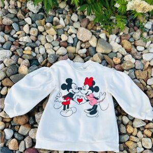 Disney Cream Mickey and Minnie Sweatshirt